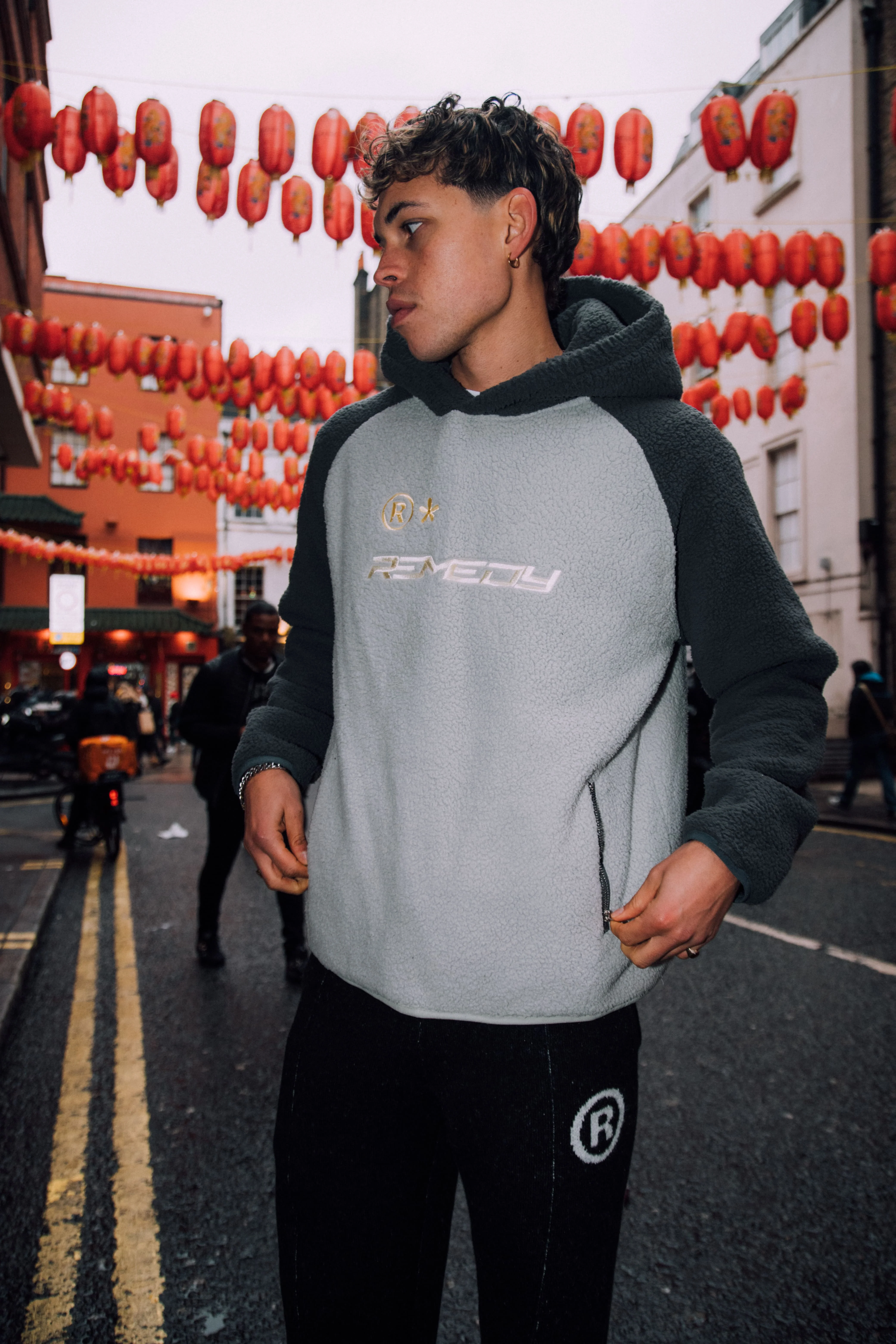Grey 2 Tone Remedy Sherpa Hoodie