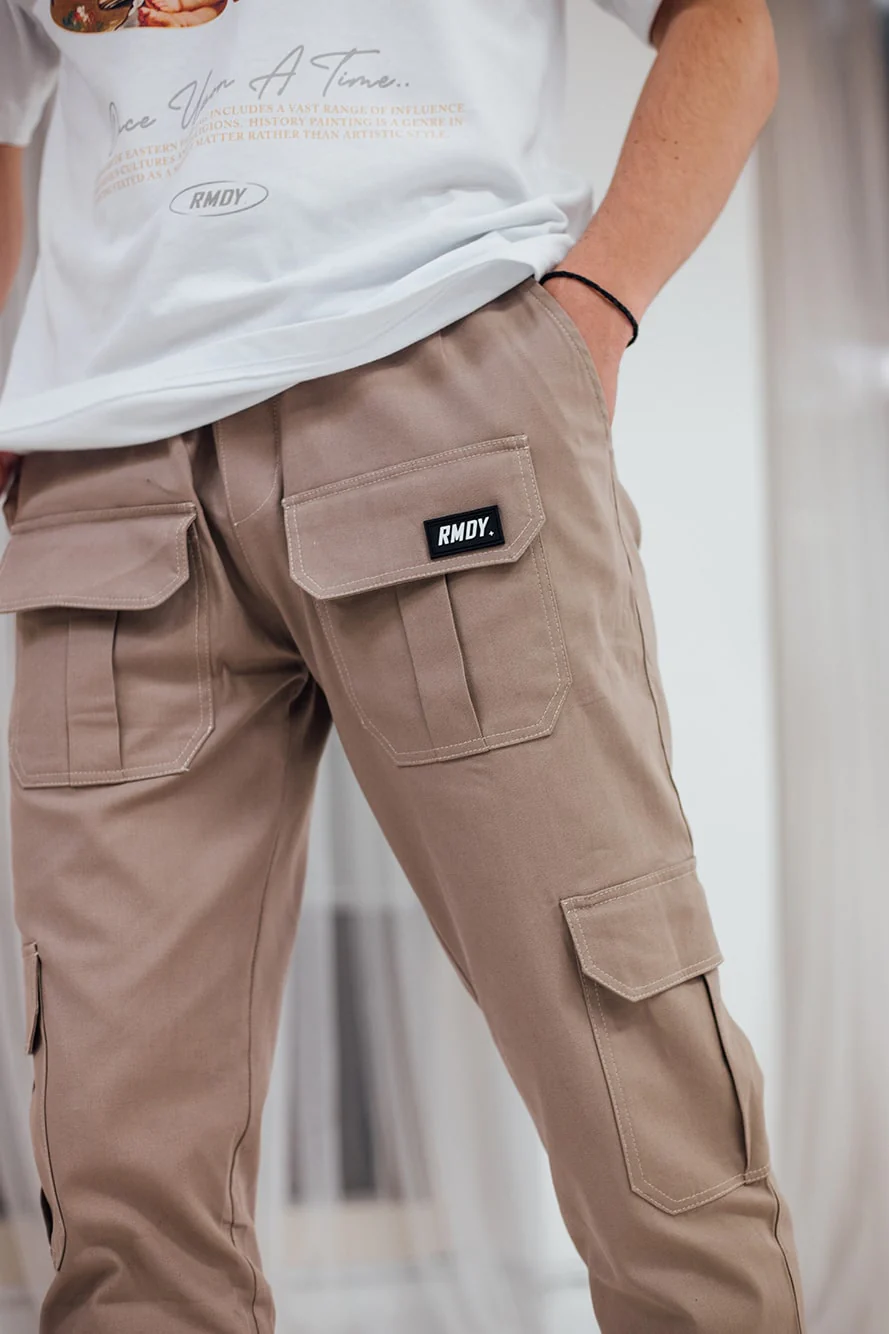 Straight Leg Tan RMDY. Cargo Bottoms