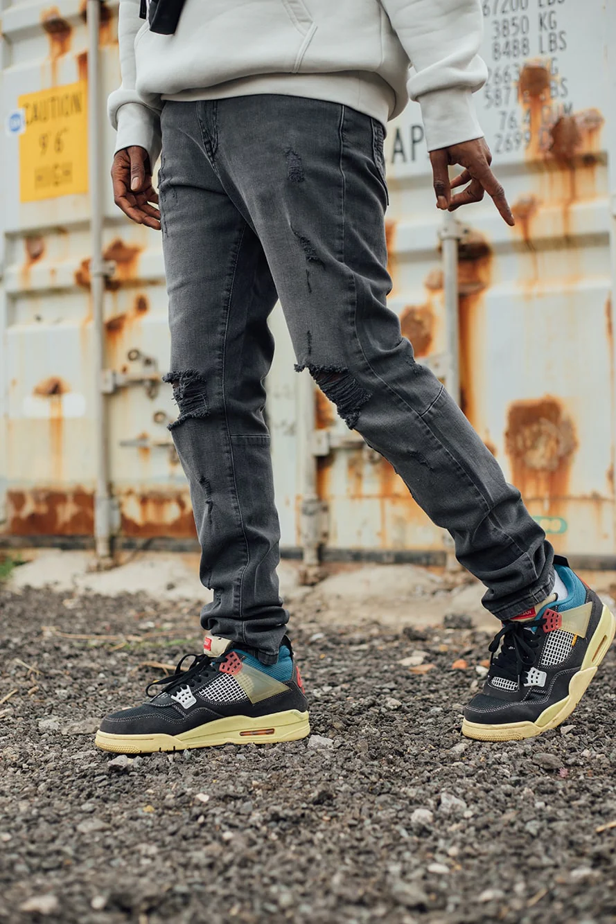Black Washed Slim Fit Jeans