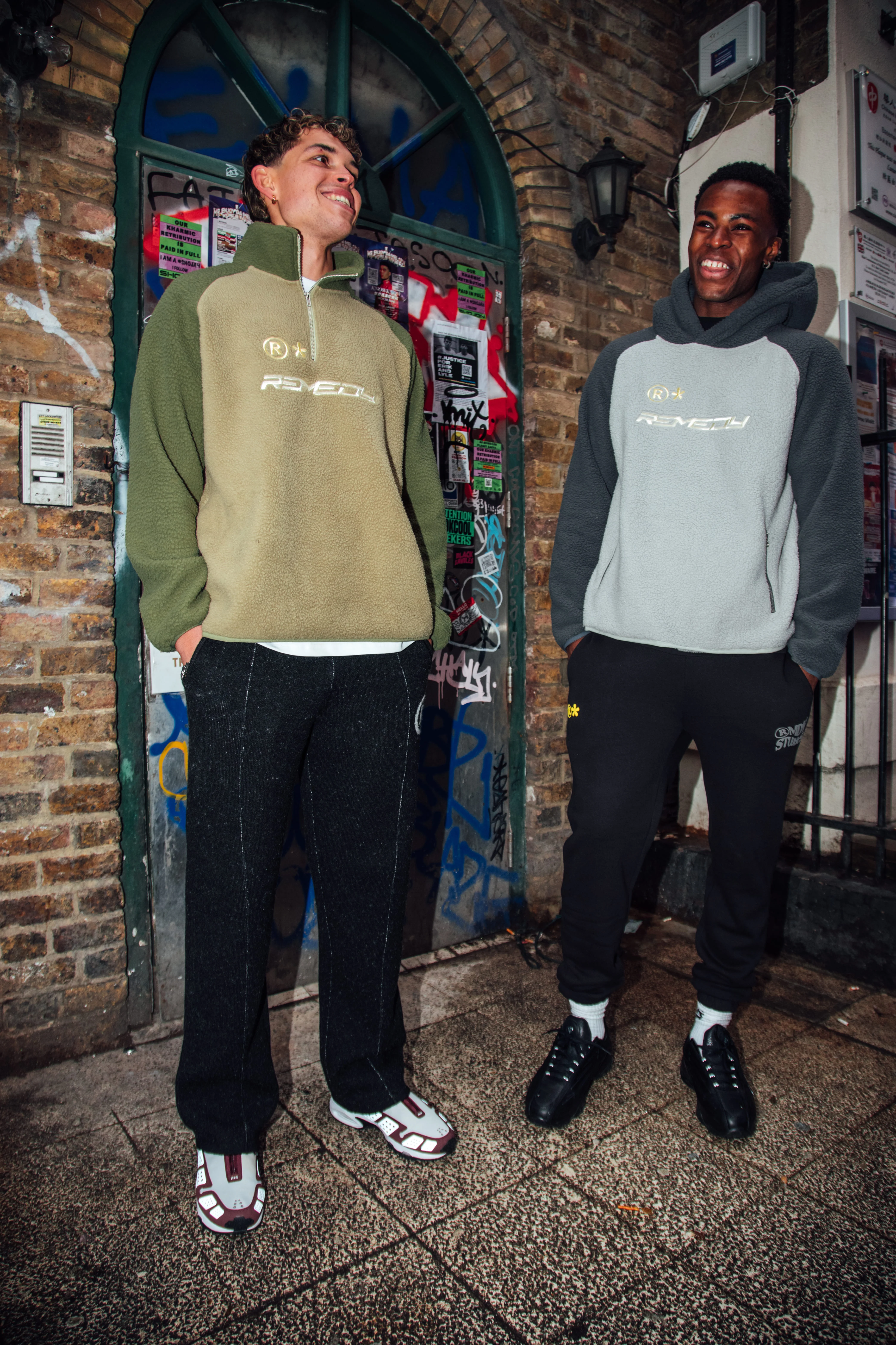 Khaki 2 Tone Sherpa 1/4 Zip